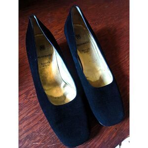 Bruno Magli Made in Italy Vintage Suede Metal Heel